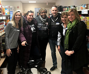 SEU students and staff in the food pantry